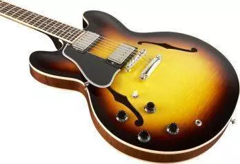ES-335 Plain Top Semi Hollow Electric - Dot Inlay - Vintage Sunburst - Left Hand